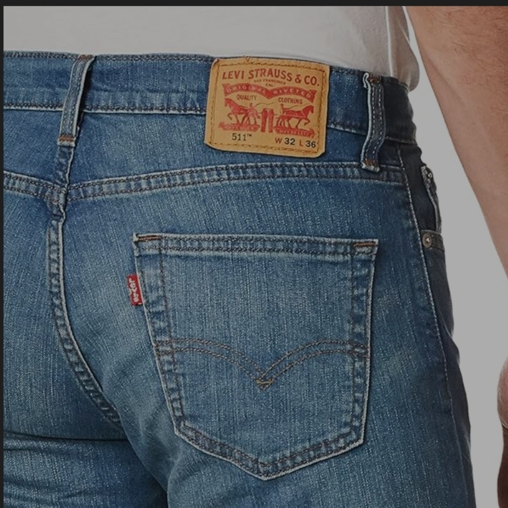 Levi's Men's (2 JEANS) Strauss 511 Slim Fit Blue Jeans W 33 L 32 - Picture 2 of 16
